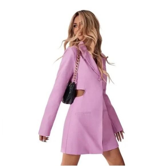 Zara Jackets & Blazers - 🔆 Zara Purple Cutout Blazer with Notched Lapels and Tailored Fit - Size Small